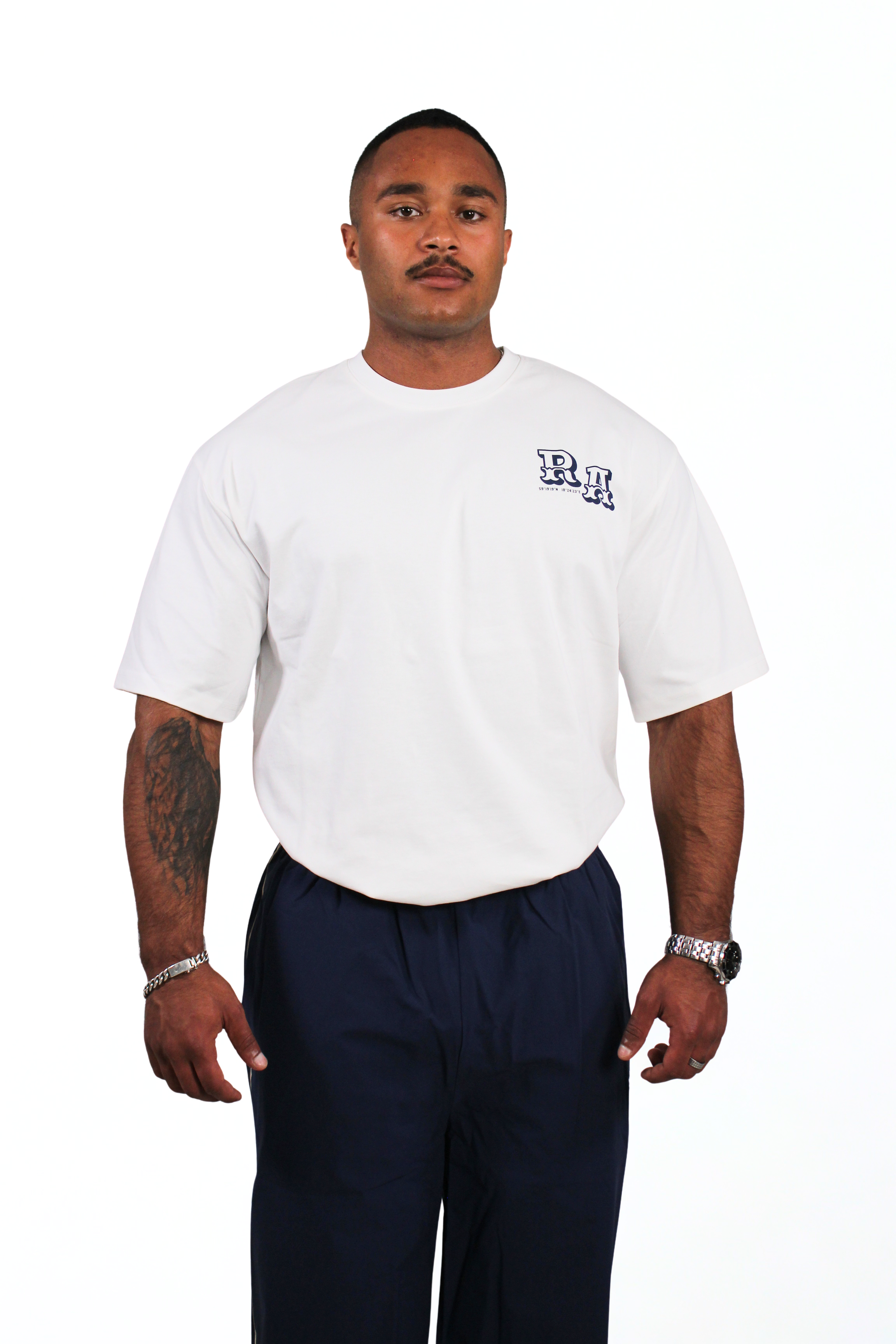 Oversized White RA T-shirt